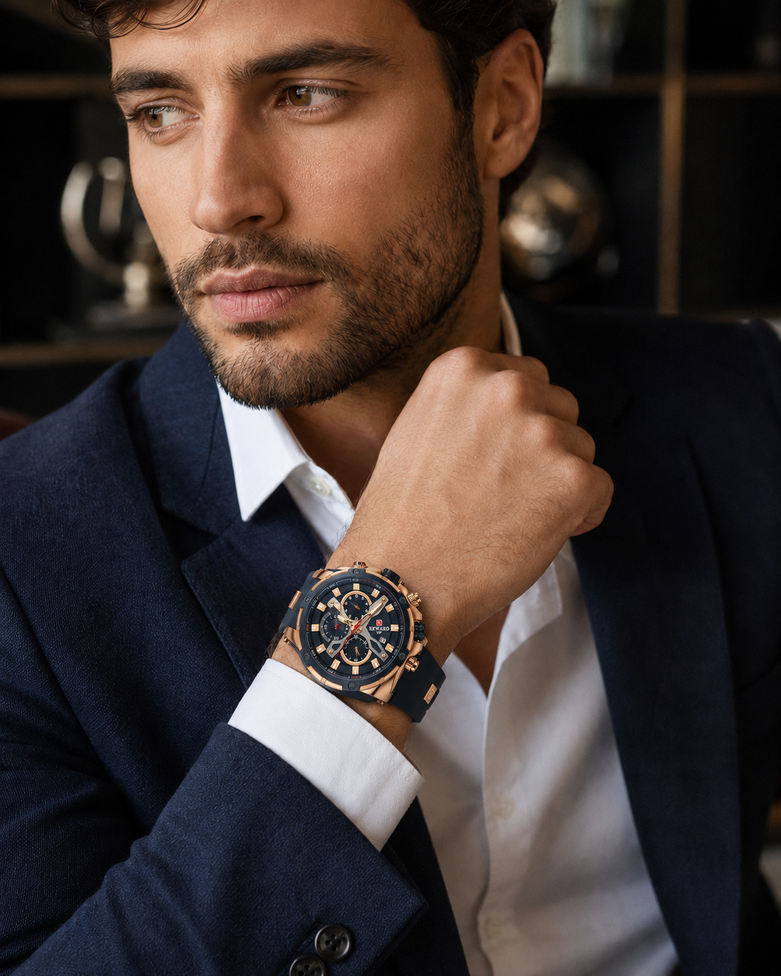 REWARD VIP Rose Gold Chronograph Luxury Men's Watch