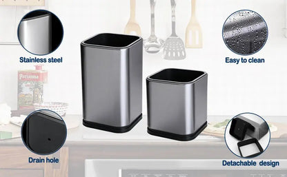 Kitchen Organizer Kitchen Utensil Holder for Countertop Large Cooking Utensil Storage Organizer for Spatula Spoon Utensil Crock