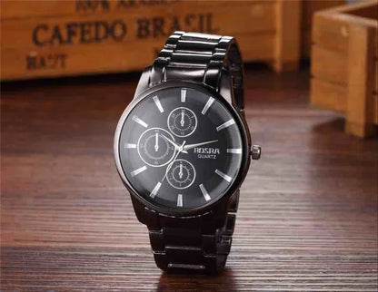 Men Watches Black Stainless Steel Mens Watch Men Sports Watches Quartz Wristwatch relogio masculino montres homme horloge mannen