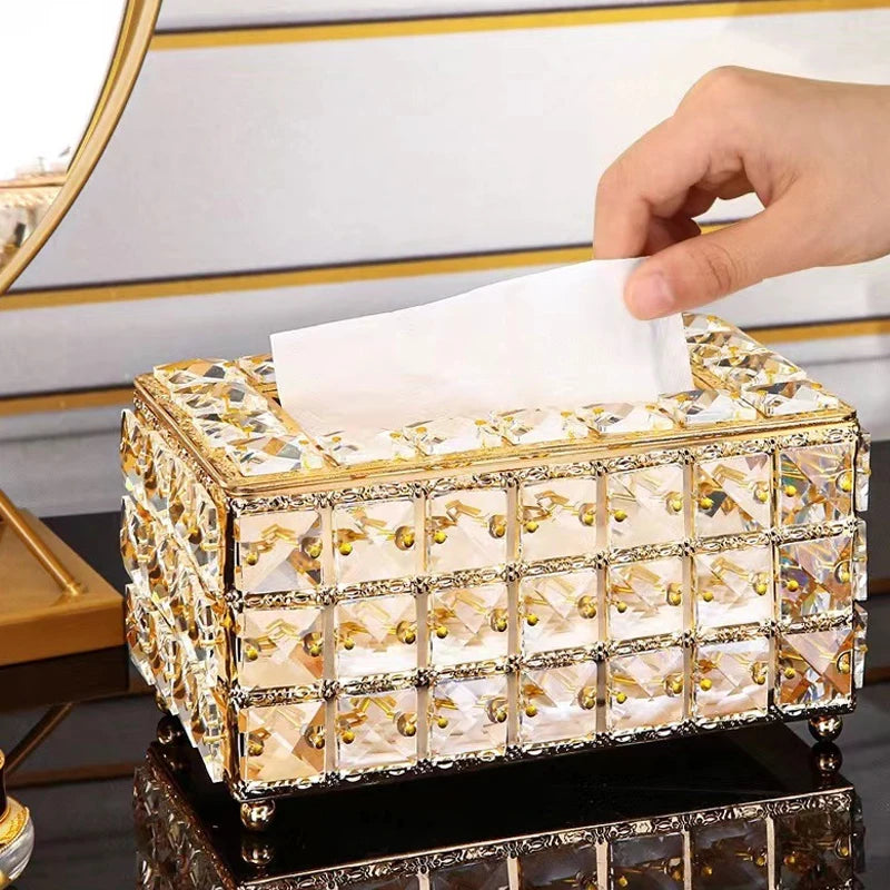 1pcs Clear Tissue Box Decorative Tissue Holder for Living Room Coffee Table Desktop Home Decor Organizer