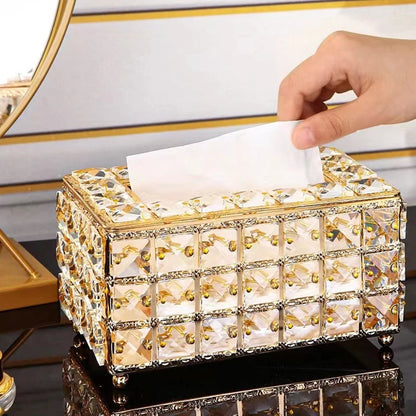 1pcs Clear Tissue Box Decorative Tissue Holder for Living Room Coffee Table Desktop Home Decor Organizer