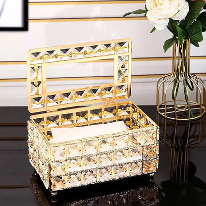 1pcs Clear Tissue Box Decorative Tissue Holder for Living Room Coffee Table Desktop Home Decor Organizer