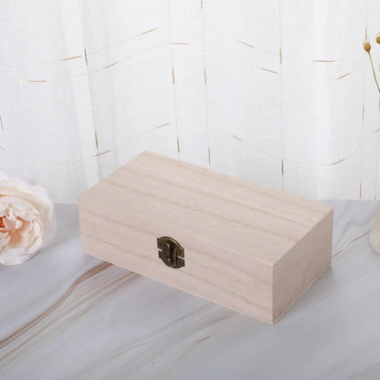 Antique Style Wooden Carbonization Gift Box Rectangular Burnt Wood Hairpin Storage Home Decor Organizer for Jewelry Keepsakes