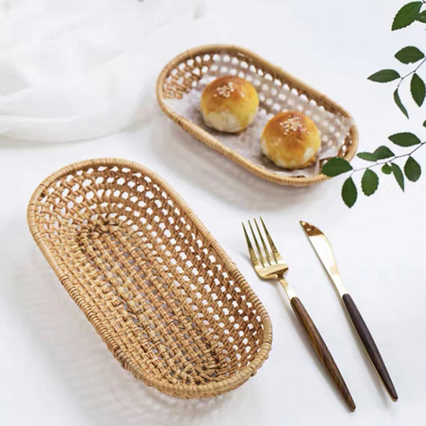 Rattan Woven Fruit Basket Cute Shape Fruit Bowls Tray Vegetable Snack Basket Novelty Animal Shaped Home Decor Organizer Handmade