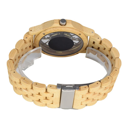 Wooden Watches for Men Handmade  Engraved Wood Watch Analog Quartz Men's Wooden Watch