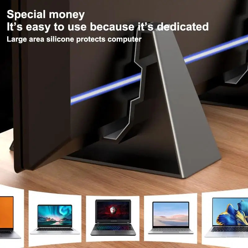 Universal Vertical Laptop Stand Desk Organizer Adjustable Notebook Holder Space Saving Design for Office and Study
