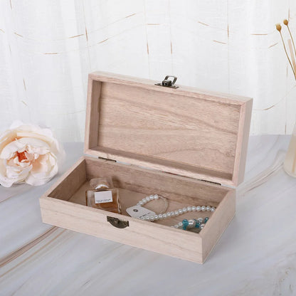Antique Style Wooden Carbonization Gift Box Rectangular Burnt Wood Hairpin Storage Home Decor Organizer for Jewelry Keepsakes