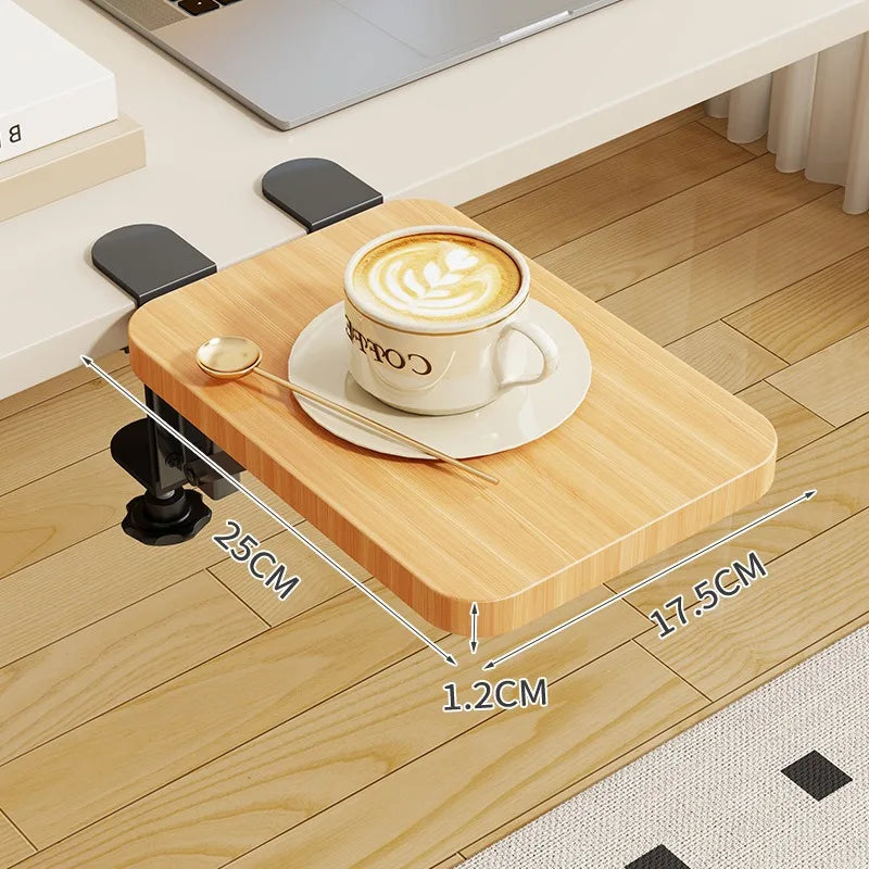 Ergonomic Laptop Riser & Keyboard Tray, FoldableDesk Arm Mounted Extender, Space Saving Office Desk Organizer for Home Workspace