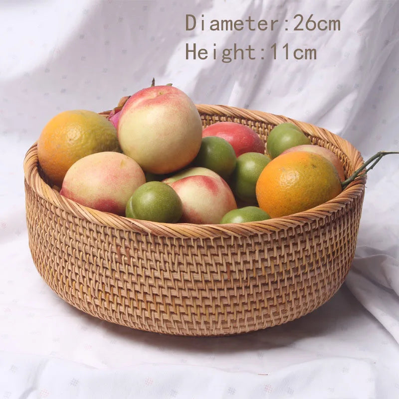 HEMU-Round Rattan Woven Basket
