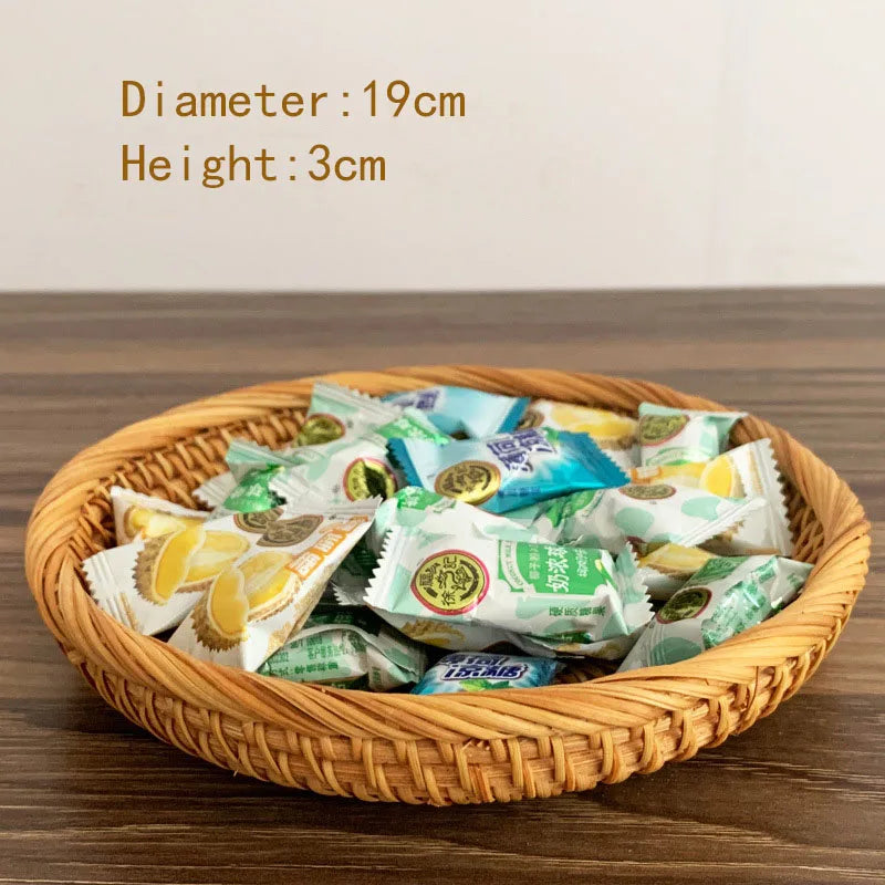 HEMU-Round Rattan Woven Basket