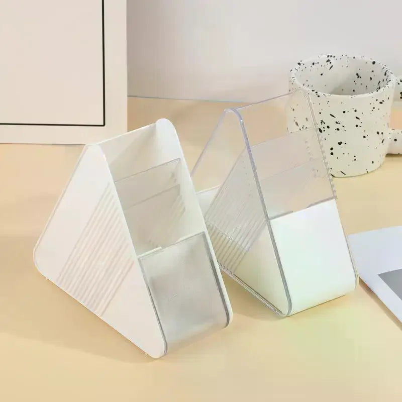 Multi-Compartment Clear Slots Organizer for Home Office, School Study Desk Use, Keeping Writing Instruments Neatly Arranged