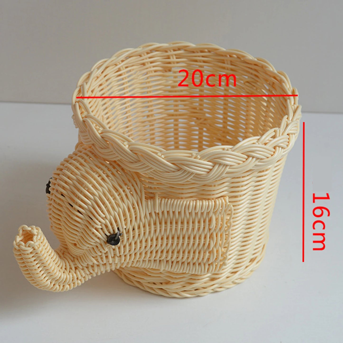 Rattan Woven Fruit Basket Cute Shape Fruit Bowls Tray Vegetable Snack Basket Novelty Animal Shaped Home Decor Organizer Handmade