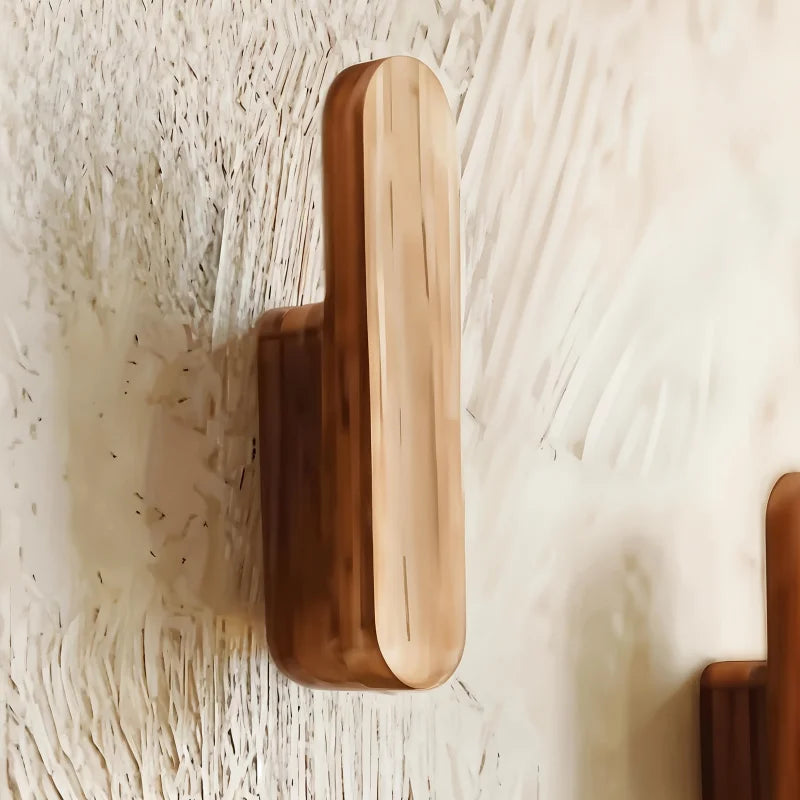 4pc Rustic Wooden Wall Hook for Doorway Bedroom Bathroom Coat and Hat Rack Home Decor Organizer Mother's Day gift