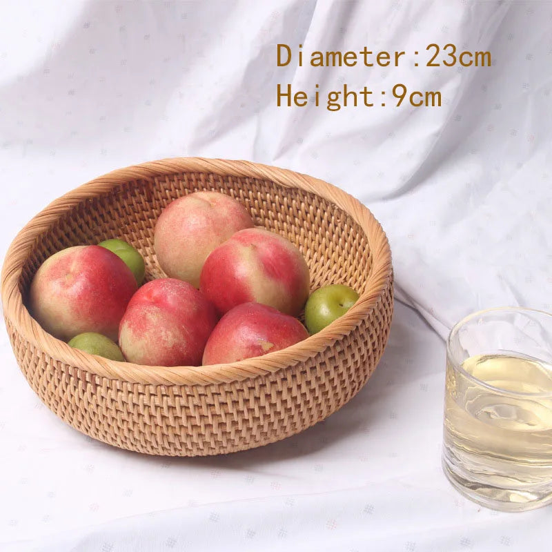 HEMU-Round Rattan Woven Basket