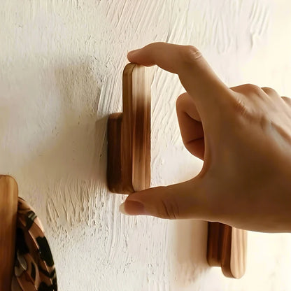 4pc Rustic Wooden Wall Hook for Doorway Bedroom Bathroom Coat and Hat Rack Home Decor Organizer Mother's Day gift