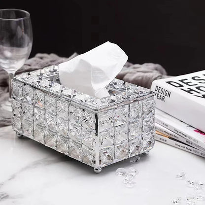 1pcs Clear Tissue Box Decorative Tissue Holder for Living Room Coffee Table Desktop Home Decor Organizer