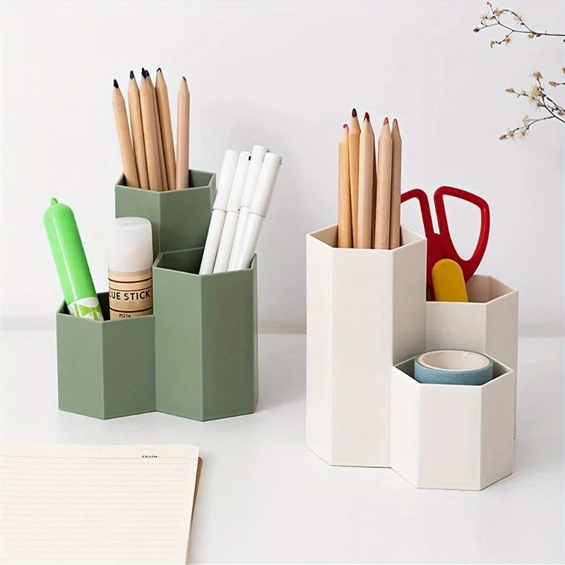 Pen Holder Pen Organizer, Clear Pencil Organizer Cup for Countertop Desk Accessory Storage Home Office and School detail view