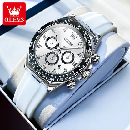 OLEVS 5618 Women Watch HD Multi Functional Waterproof Luminous Chronograph Sports Silicone Strap Luxury Brand Quartz Women Watch