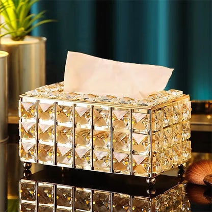 1pcs Clear Tissue Box Decorative Tissue Holder for Living Room Coffee Table Desktop Home Decor Organizer