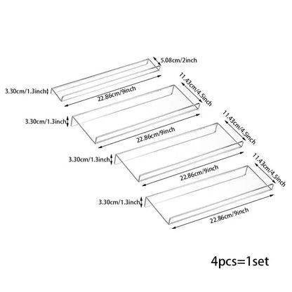 4 Tier Kitchen Organizer Spice Drawer Storage Rack Expandable Acrylic Seasoning Bottle Shelves Spice Racks Kitchen Organizer