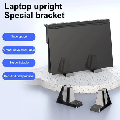 Universal Vertical Laptop Stand Desk Organizer Adjustable Notebook Holder Space Saving Design for Office and Study