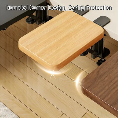 Ergonomic Laptop Riser & Keyboard Tray, FoldableDesk Arm Mounted Extender, Space Saving Office Desk Organizer for Home Workspace