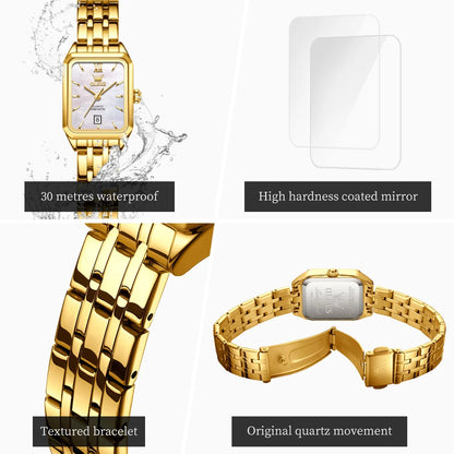 OLEVS 5616 Women Watch Luxury Brand Quartz Watch Elegance Original Square Dial Gold Women Watch Waterproof Luminous Watch
