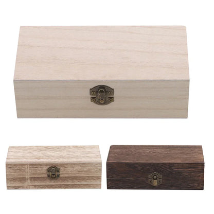 Antique Style Wooden Carbonization Gift Box Rectangular Burnt Wood Hairpin Storage Home Decor Organizer for Jewelry Keepsakes