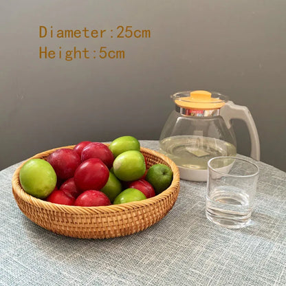 HEMU-Round Rattan Woven Basket