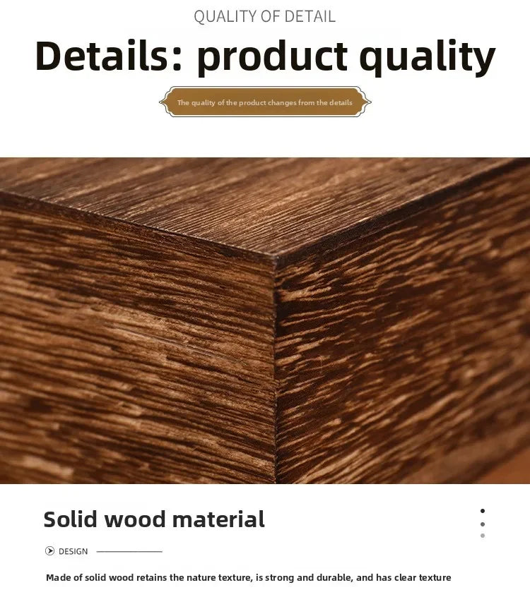 Antique Style Wooden Carbonization Gift Box Rectangular Burnt Wood Hairpin Storage Home Decor Organizer for Jewelry Keepsakes