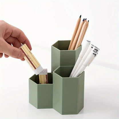 Pen Holder Pen Organizer, Clear Pencil Organizer Cup for Countertop Desk Accessory Storage Home Office and School