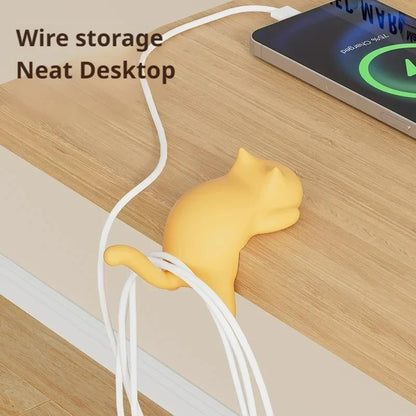 Fun Cat Design Key Hooks for Desk Table Edge Office Bag Storage Kawaii Home Decor Organizer Cute Space Saving Accessory