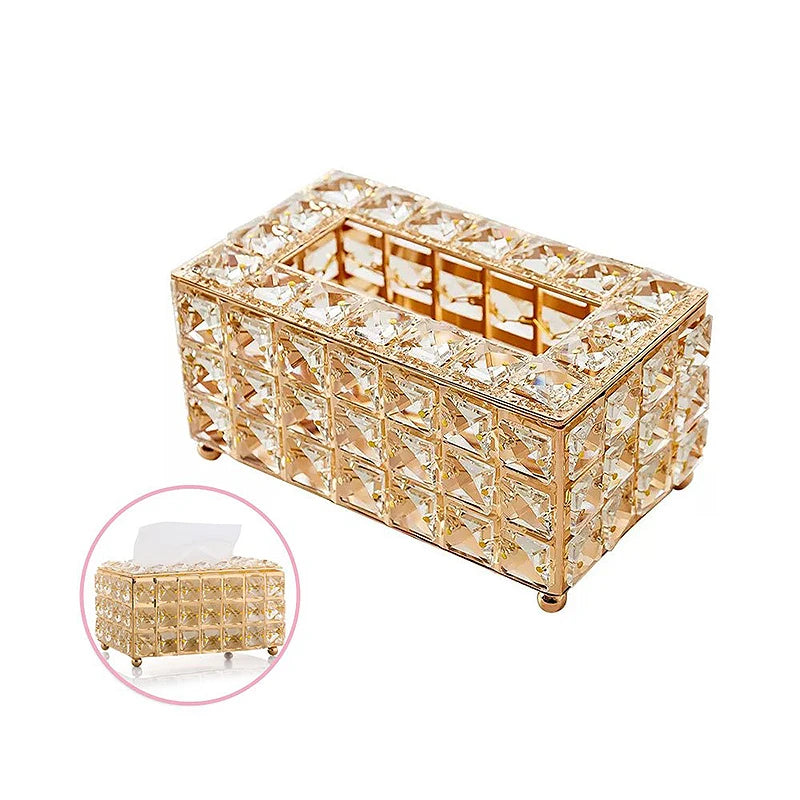 1pcs Clear Tissue Box Decorative Tissue Holder for Living Room Coffee Table Desktop Home Decor Organizer