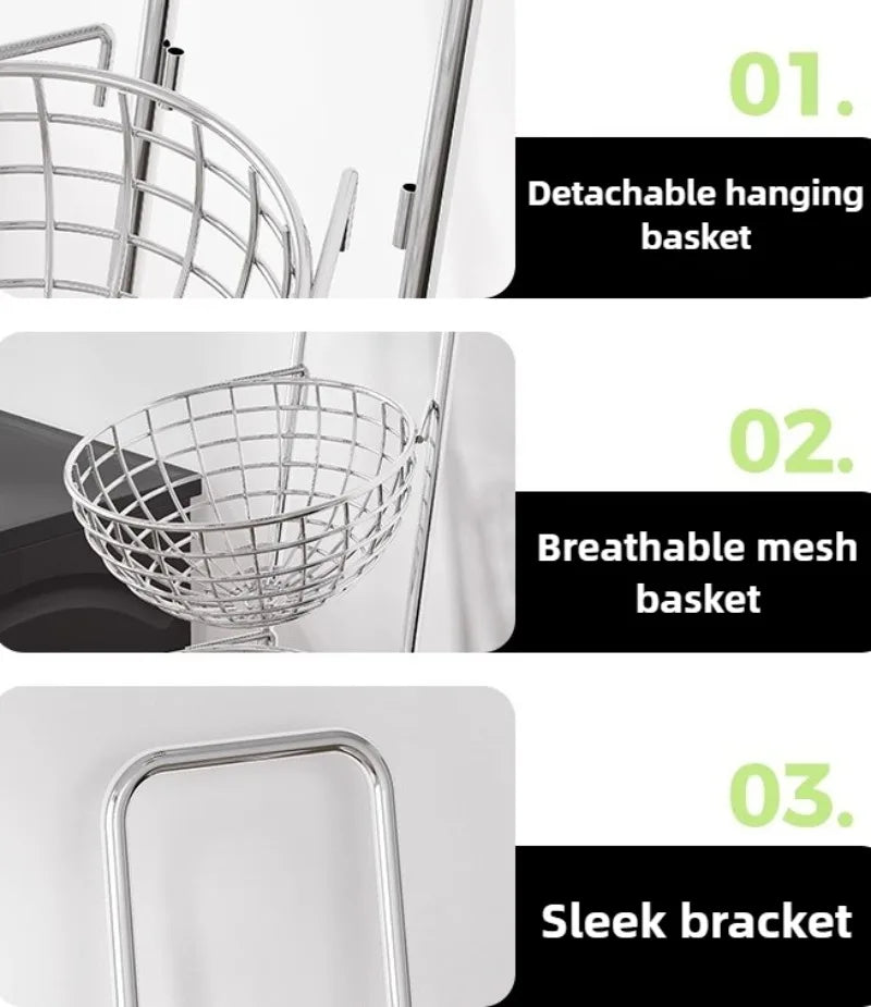 Fruit Vegetable Kitchen Organizer Cart Movable Layered Kitchen Storage Basket Wheels Modern Corner Organizers Rack Home Items