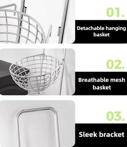 Fruit Vegetable Kitchen Organizer Cart Movable Layered Kitchen Storage Basket Wheels Modern Corner Organizers Rack Home Items