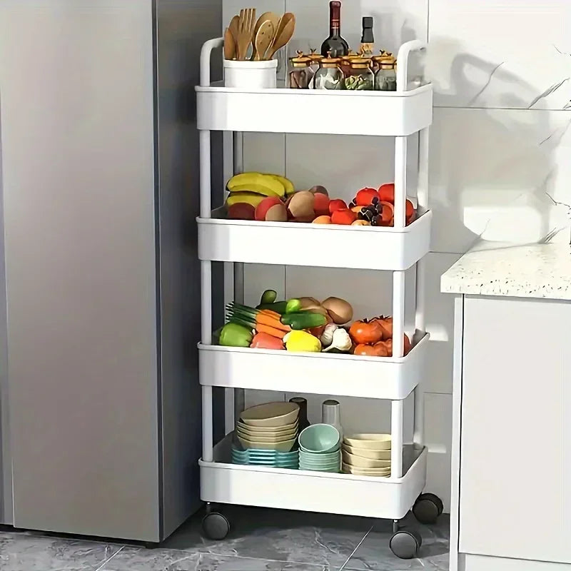 New Multifunctional Storage Cart Open Shelves Book Display Home Decor Organizer Living Room Kitchen Snack Practical Storage Rack