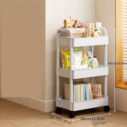 New Multifunctional Storage Cart Open Shelves Book Display Home Decor Organizer Living Room Kitchen Snack Practical Storage Rack