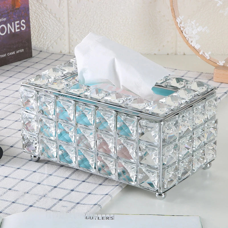 1pcs Clear Tissue Box Decorative Tissue Holder for Living Room Coffee Table Desktop Home Decor Organizer