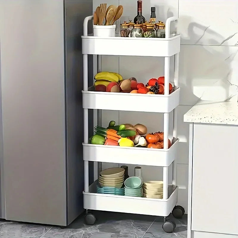 New Multifunctional Storage Cart Open Shelves Book Display Home Decor Organizer Living Room Kitchen Snack Practical Storage Rack