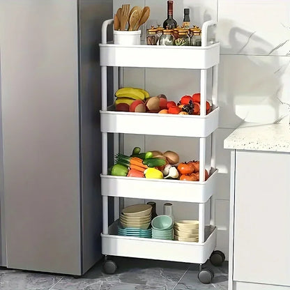 New Multifunctional Storage Cart Open Shelves Book Display Home Decor Organizer Living Room Kitchen Snack Practical Storage Rack