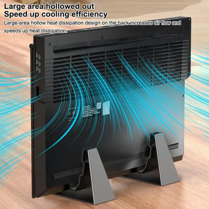 Universal Vertical Laptop Stand Desk Organizer Adjustable Notebook Holder Space Saving Design for Office and Study