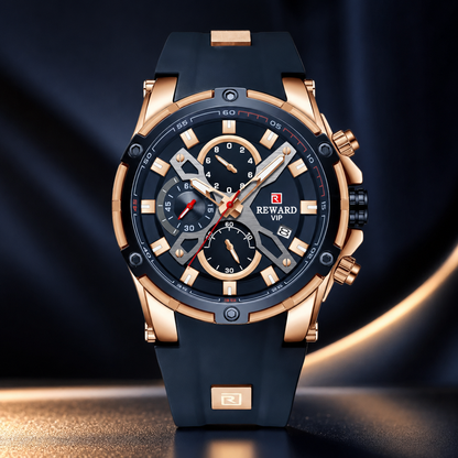 REWARD VIP Rose Gold Chronograph Luxury Men's Watch