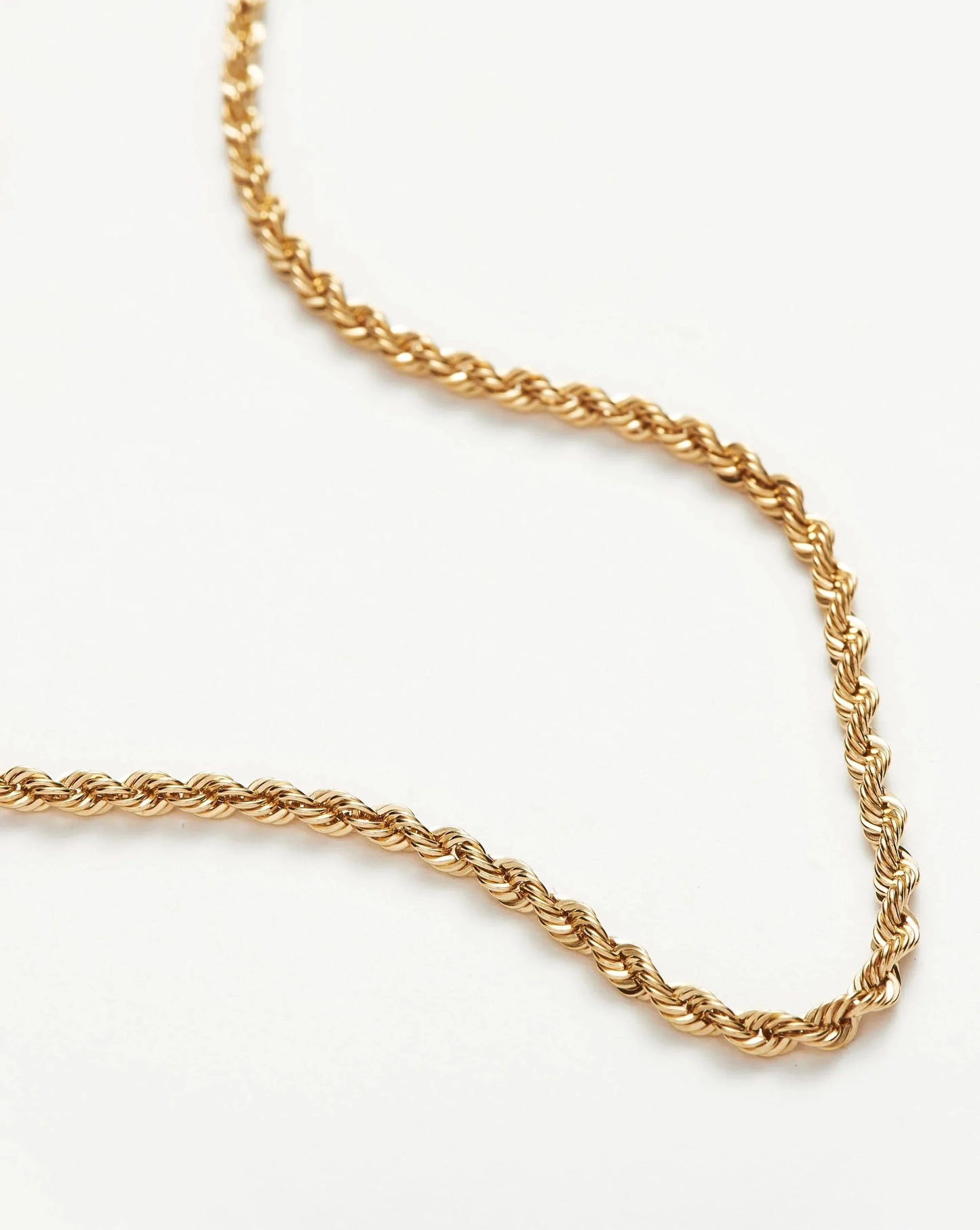 Solid Gold Classic Rope Chain Necklace