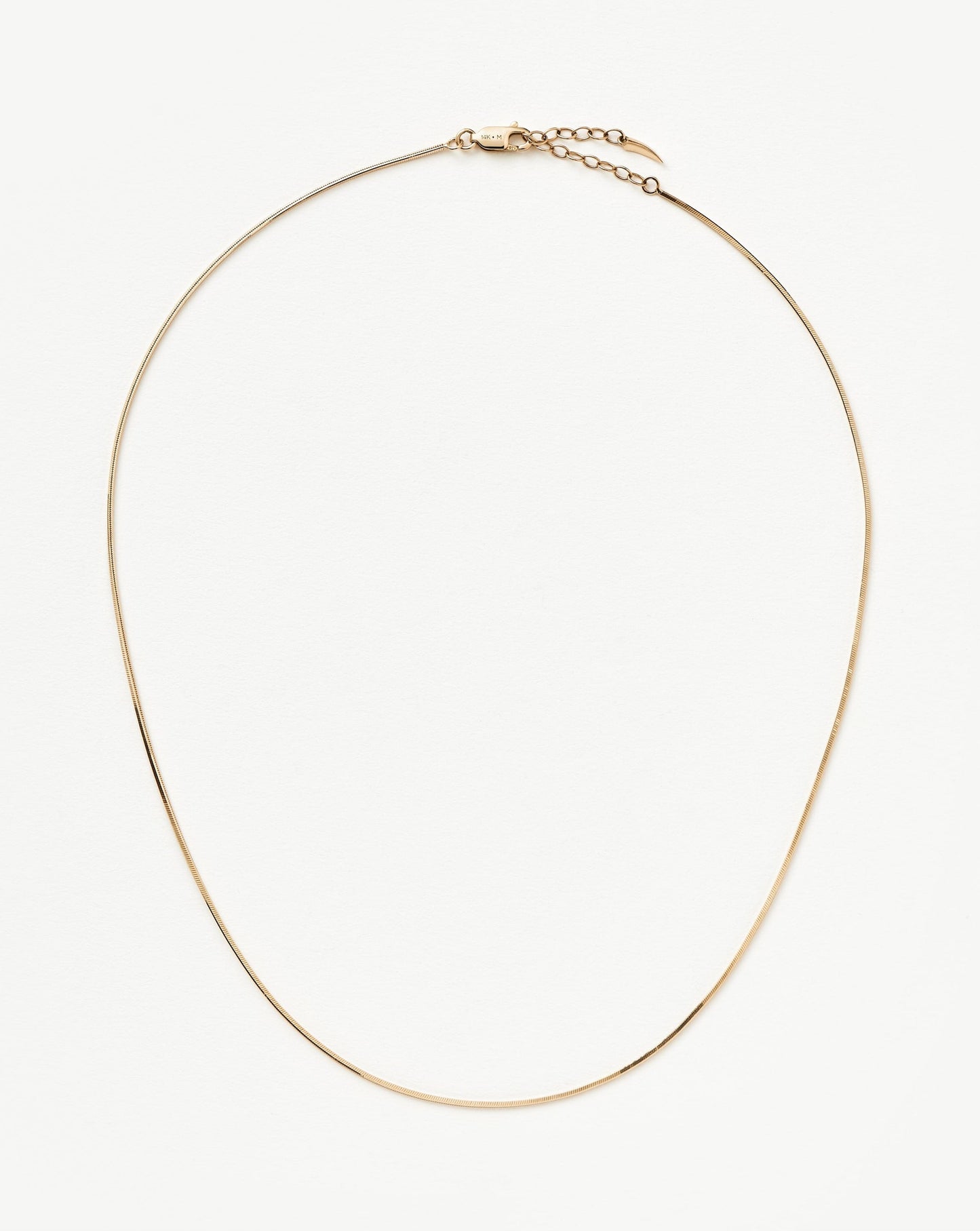 Solid Gold Square Snake Chain Necklace