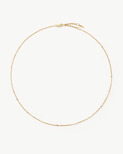 Solid Gold Twisted Curb Chain Choker