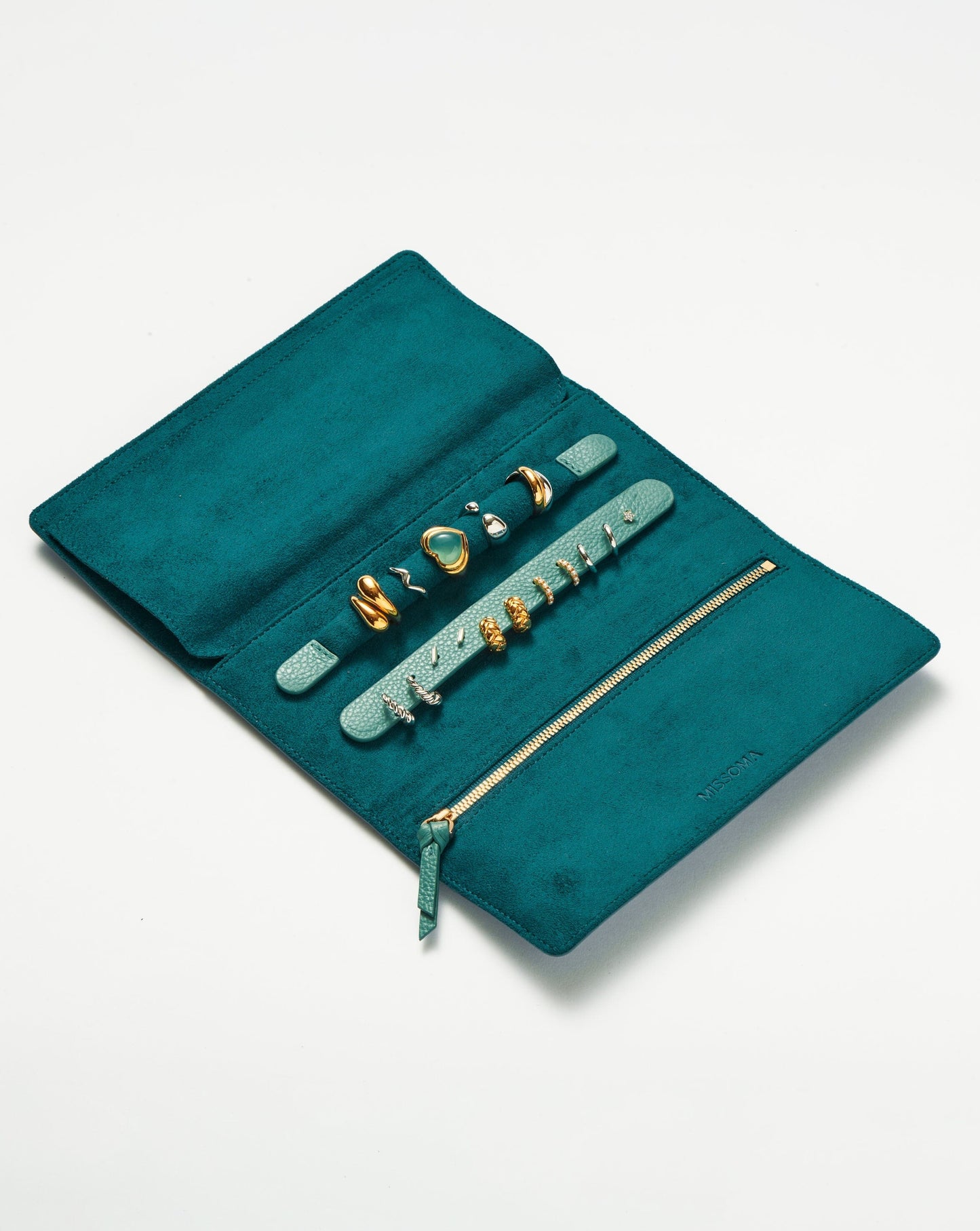 Leather Jewellery Roll | Lapis Blue