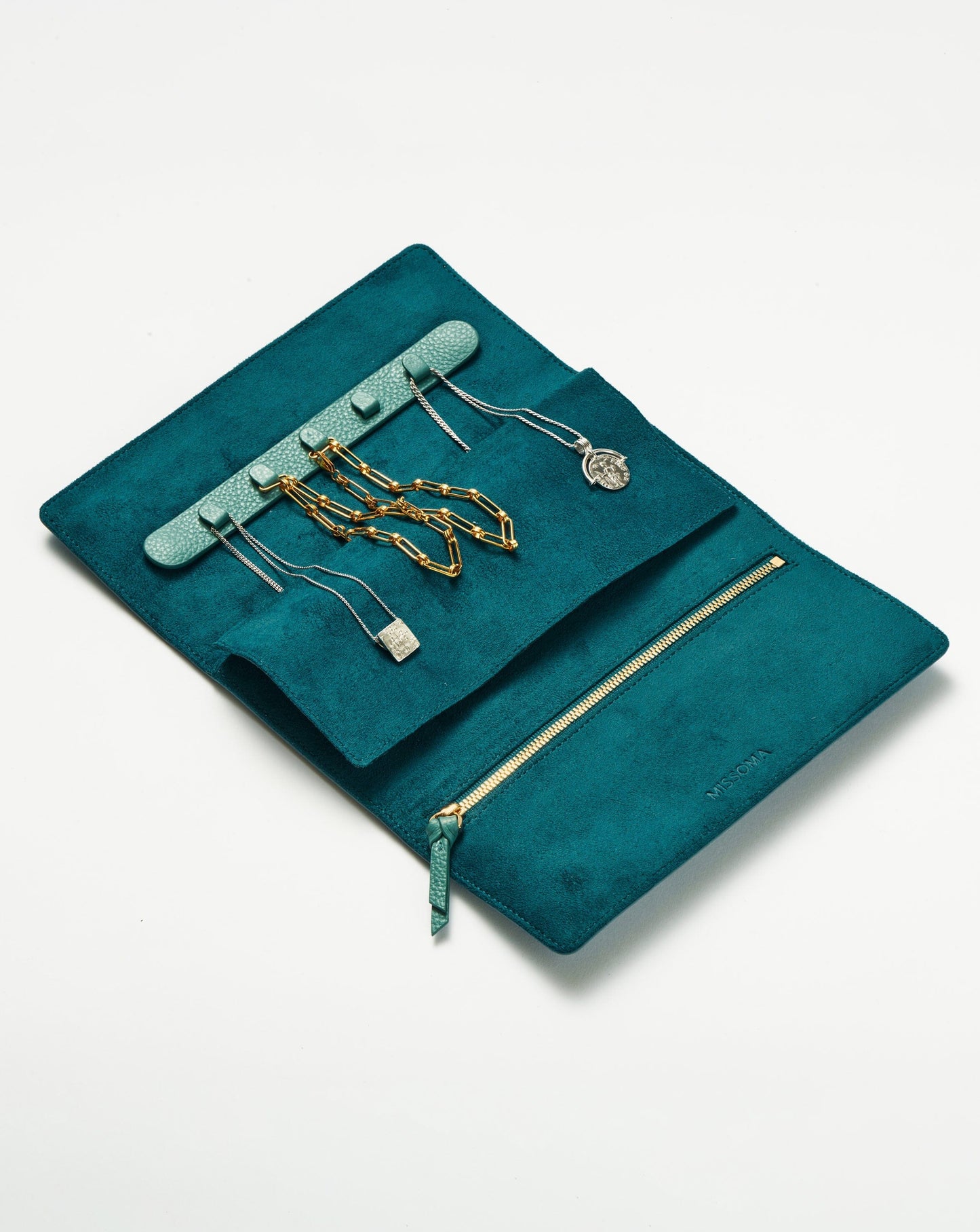Leather Jewellery Roll | Lapis Blue