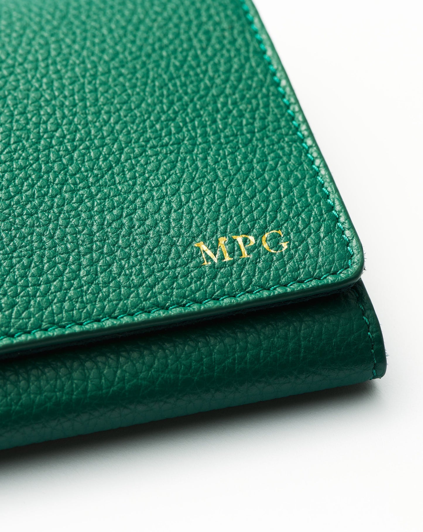 Leather Jewellery Roll | Malachite Green