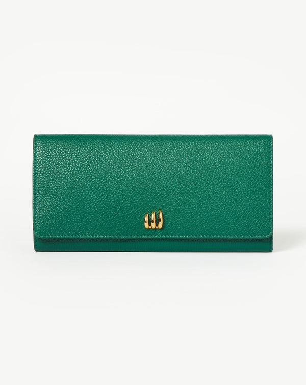 Leather Jewellery Roll | Malachite Green