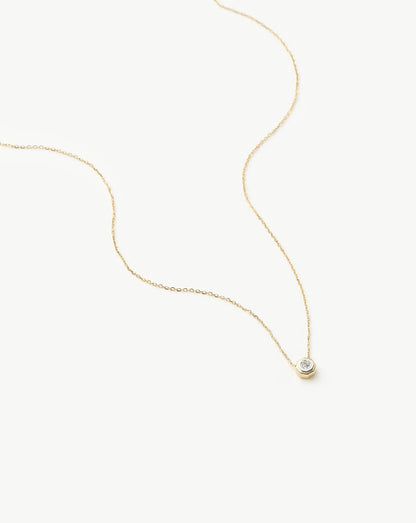 Lucy Williams Solid Gold Diamond Pendant Necklace | 14ct Solid Gold/Lab Grown Diamond